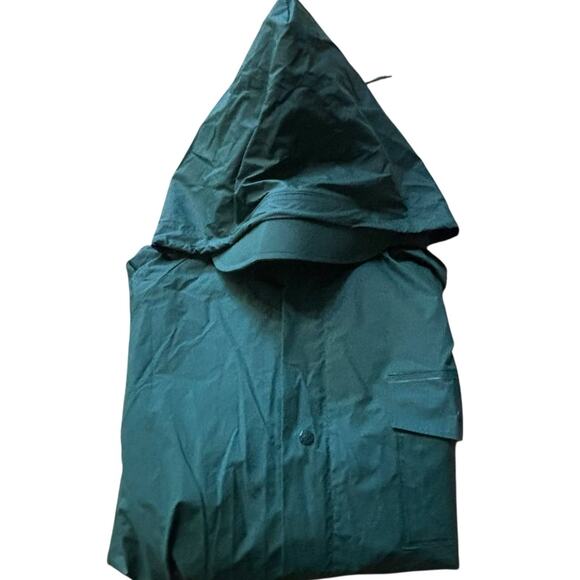 Bass Pro Shops Fishing Rain Jacket Hood Polyvinyl Men’s Size XL Dark Green - Picture 4 of 7